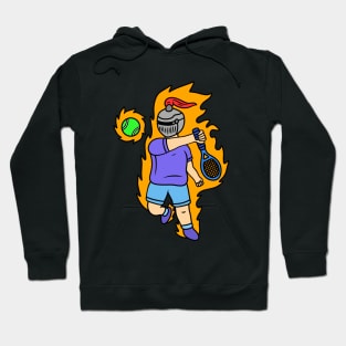 Cute cartoon knight playing tennis Hoodie